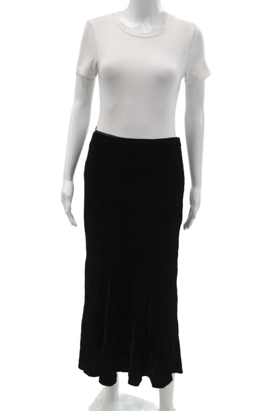 Lauren Ralph Lauren Womens Long Trumpet Skirt Black Rayon Size 6P