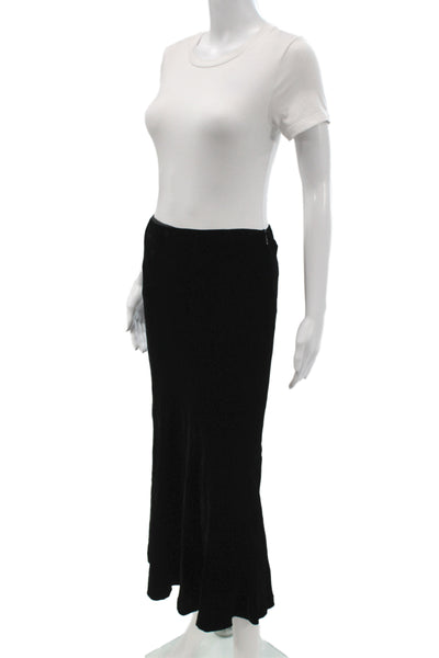 Lauren Ralph Lauren Womens Long Trumpet Skirt Black Rayon Size 6P