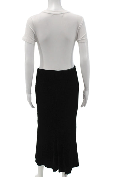 Lauren Ralph Lauren Womens Long Trumpet Skirt Black Rayon Size 6P