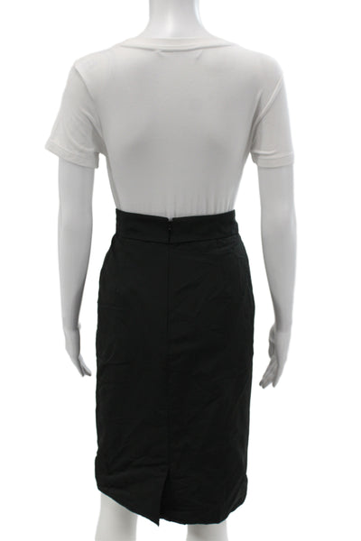 Valentino Roma Womens Straight Pencil Skirt Black Knee Length Size 8