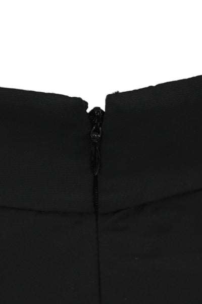 Valentino Roma Womens Straight Pencil Skirt Black Knee Length Size 8