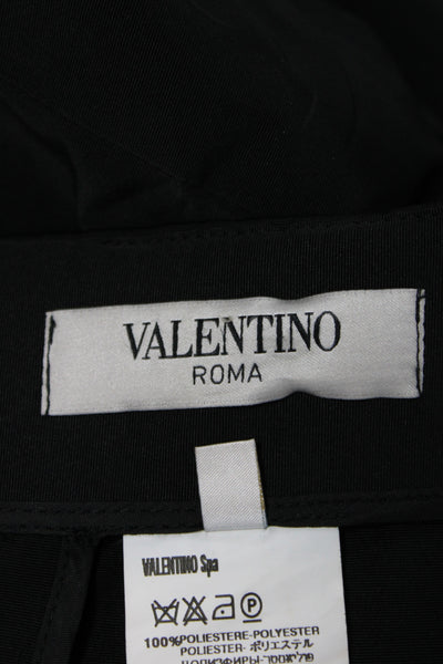 Valentino Roma Womens Straight Pencil Skirt Black Knee Length Size 8
