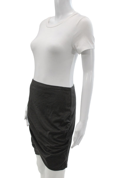 BB Dakota Womens Mini Skirt Gray Zip Solid Polyester Size M