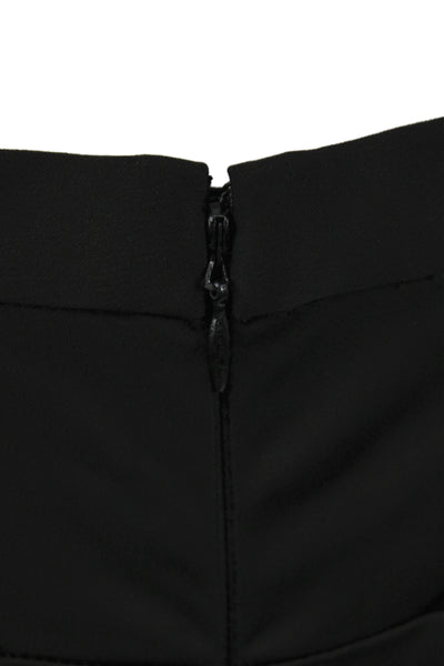 BCBG Max Azria Womens Black Straight Pencil Skirt Zip Size 4