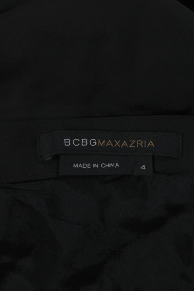 BCBG Max Azria Womens Black Straight Pencil Skirt Zip Size 4