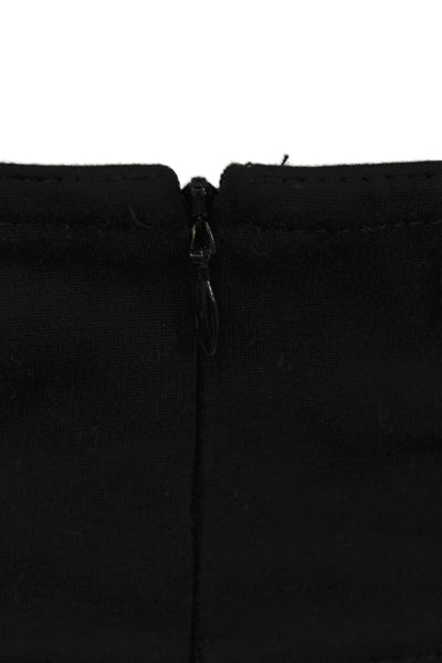 Theory Women Black Straight Pencil Skirt Viscose Zip Knee Length Size 6