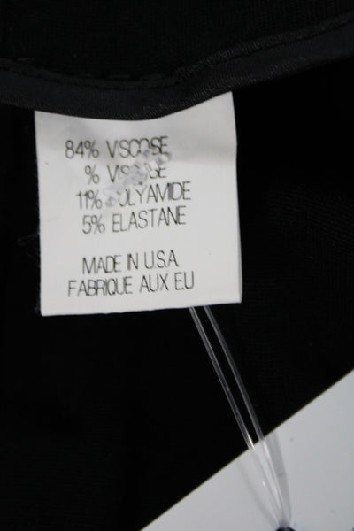 Theory Women Black Straight Pencil Skirt Viscose Zip Knee Length Size 6