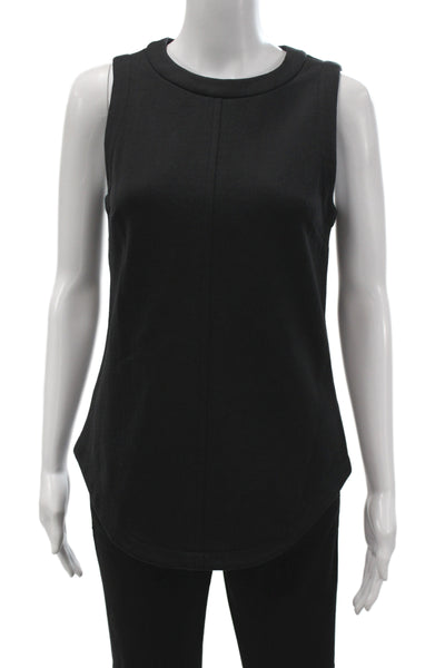 Proenza Schouler Womens Black Basic Tank Crew Neck Sleeveless Cotton Size 0