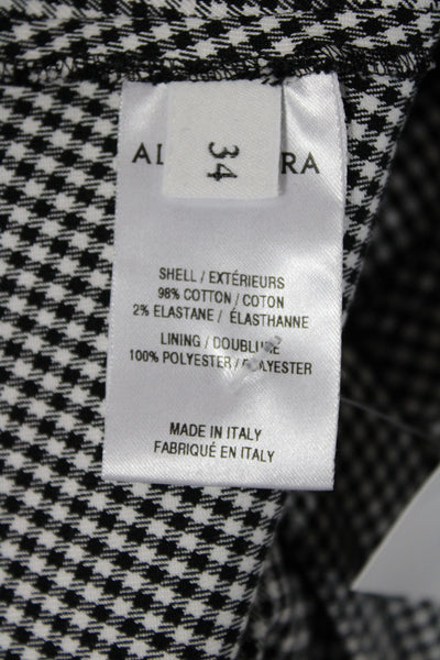 Altuzarra Women Basic Sleeveless V-Neck Check Cotton Zip Blouse Size 34
