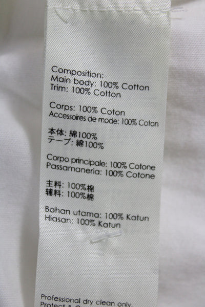 3.1 Phillip Lim Women White Cotton Sleeveless Tunic Tank Round Neck Size XS