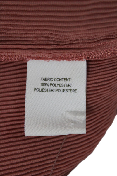 Derek Lam 10 Crosby Womens Tunic Blouse Pink High Neck Tie Long Sleeve Size 6