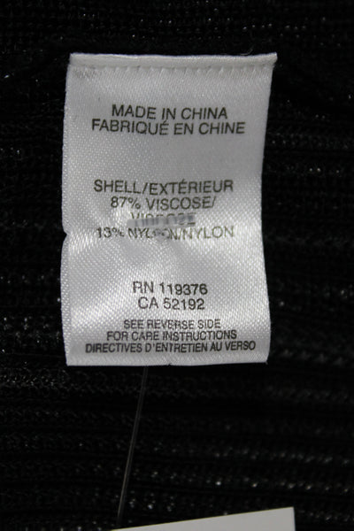 Helmut Lang Women Black Striped Scoop Neck Sleeveless Basic Tank Size 0P