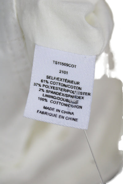 Derek Lam 10 Crosby Women Mini V-Neck Sleeveless White Dress Size 0