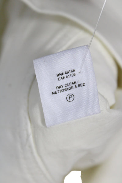 Derek Lam 10 Crosby Women Mini V-Neck Sleeveless White Dress Size 0