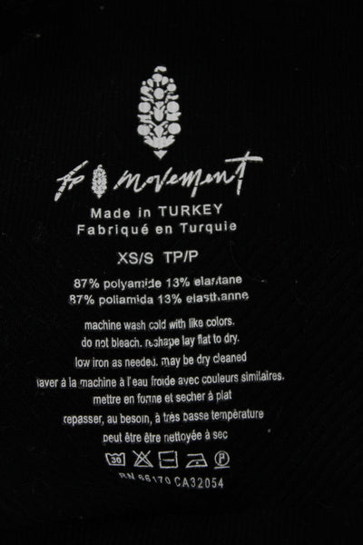 FP Movement Womens Cropped Black Tank Crewneck Athleisure Size XS