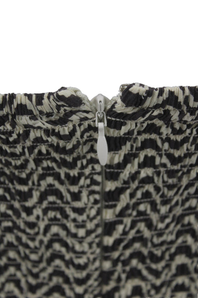 Madewell Women Sundress Brown Animal Print Square Neck Knee Length Size 0