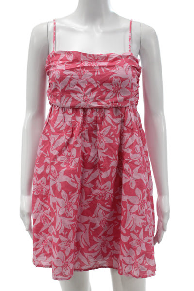 Charlie Holiday Womens Pink Floral Mini Dress Square Neck Sleeveless Size 4