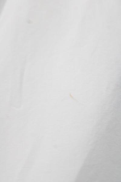 Dagmar Womens Tunic Blouse White V Neck Short Sleeve Cotton Size 42