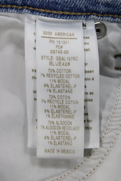 Good American Women Cut-Off Shorts Blue Size 8