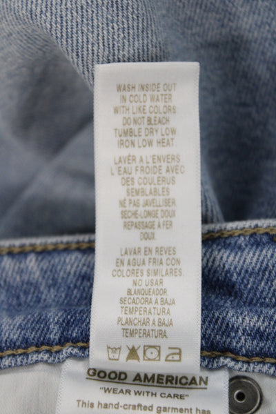 Good American Women Cut-Off Shorts Blue Size 8