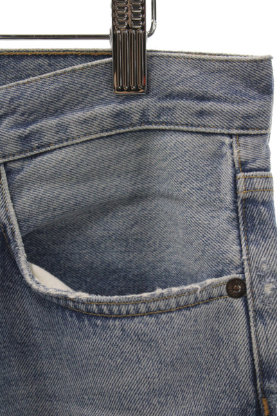 Agolde Women Straight Jeans Blue High Rise Button Fly Size 28