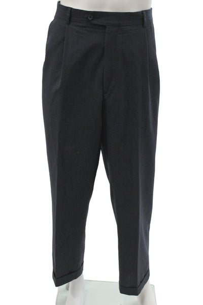 Kirkland Signature Mens Dress Pants Gray 100% Wool Button Size 36