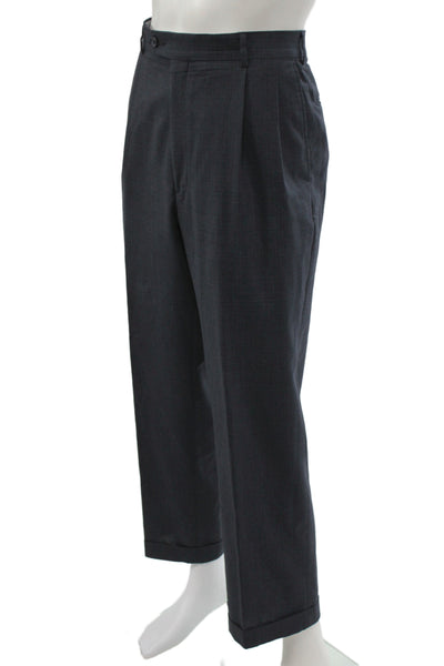 Kirkland Signature Mens Dress Pants Gray 100% Wool Button Size 36