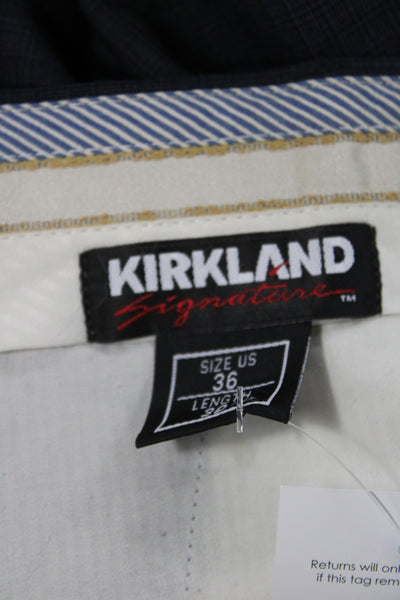 Kirkland Signature Mens Dress Pants Gray 100% Wool Button Size 36