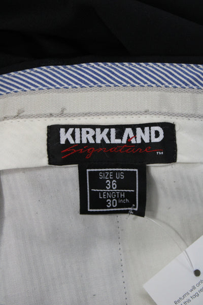 Kirkland Signature Mens Dress Pants Black Wool Size 36