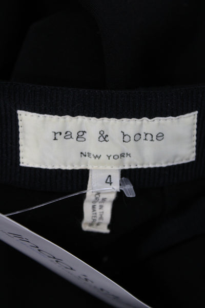 Rag & Bone Womens Ankle Pants Black 68% Viscose Pull On Minimalist Size 4