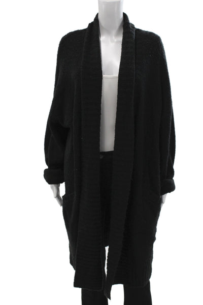 Joie Womens Collared Black Cardigan Long Sleeve Size L