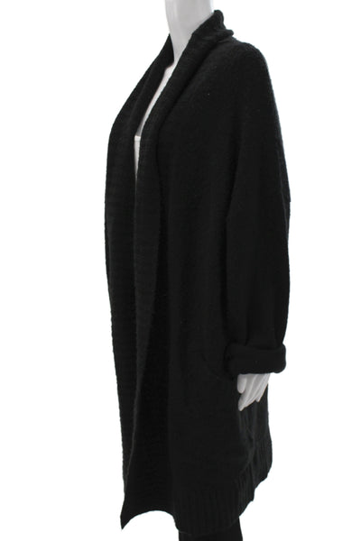 Joie Womens Collared Black Cardigan Long Sleeve Size L