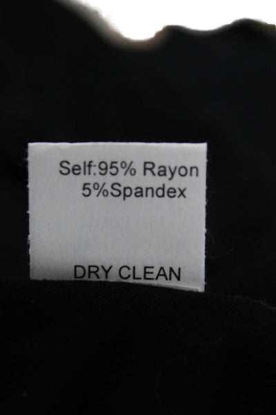 Bailey 44 Women Jersey V-Neck Long Sleeve Black Blouse 95% Rayon Size M