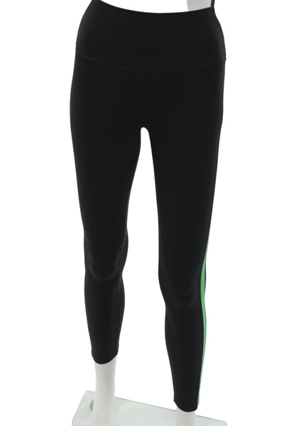 Splits59 Womens Ankle Leggings Black Striped Athleisure Size XS
