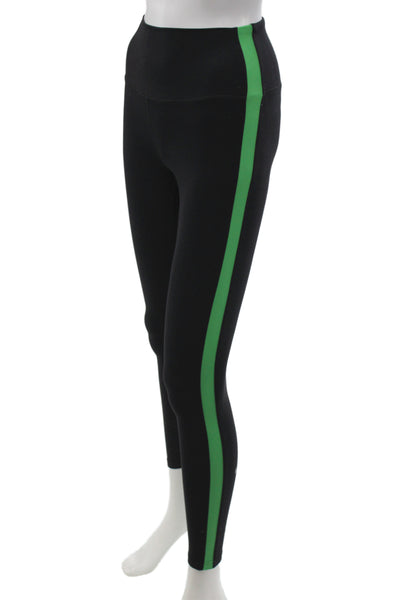 Splits59 Womens Ankle Leggings Black Striped Athleisure Size XS