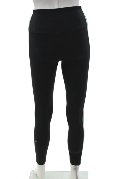 Splits59 Womens Ankle Leggings Black Striped Athleisure Size XS