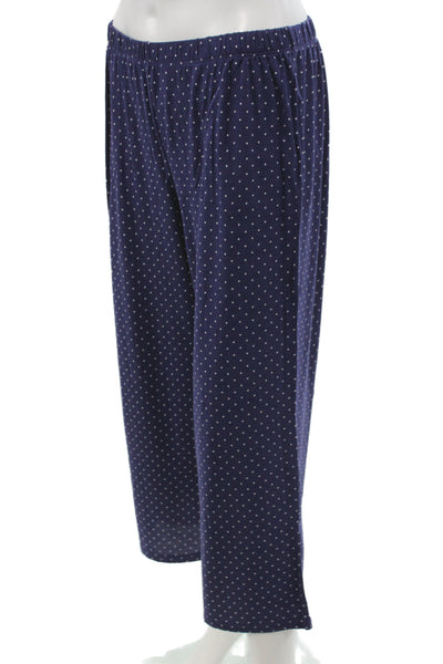 Kate Spade Women's Two Piece Short Sleeves Polka Pajama Set Blue Size M