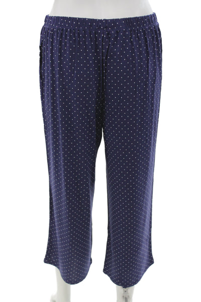 Kate Spade Women's Two Piece Short Sleeves Polka Pajama Set Blue Size M