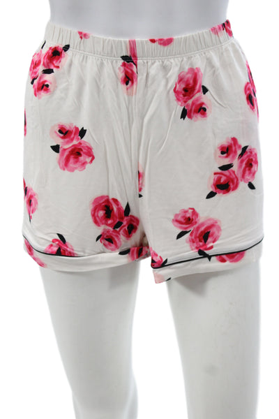 Kate Spade Women's Short Sleeves Floral Two Piece Pajama Set Size L