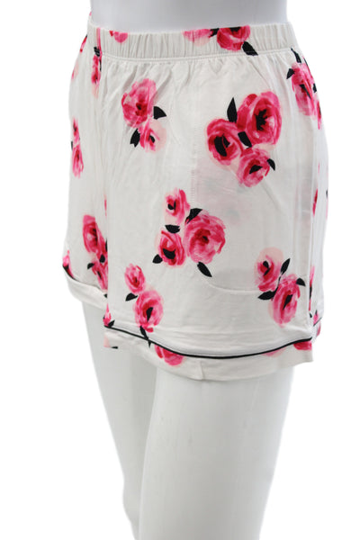 Kate Spade Women's Short Sleeves Floral Two Piece Pajama Set Size L