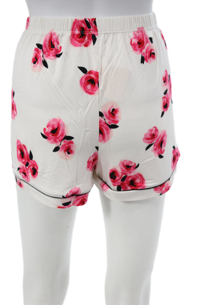 Kate Spade Women's Short Sleeves Floral Two Piece Pajama Set Size L
