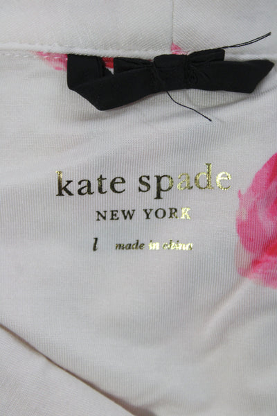 Kate Spade Women's Short Sleeves Floral Two Piece Pajama Set Size L
