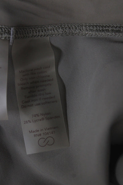 Calia Womens Flare Pants Gray Nylon Athleisure Pull On Size M