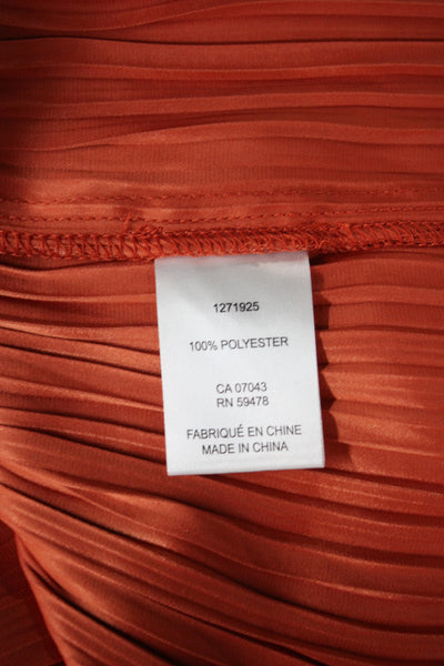 Joie Women Maxi Dress Orange V-Neck Short Sleeve Boho Polyester Size L