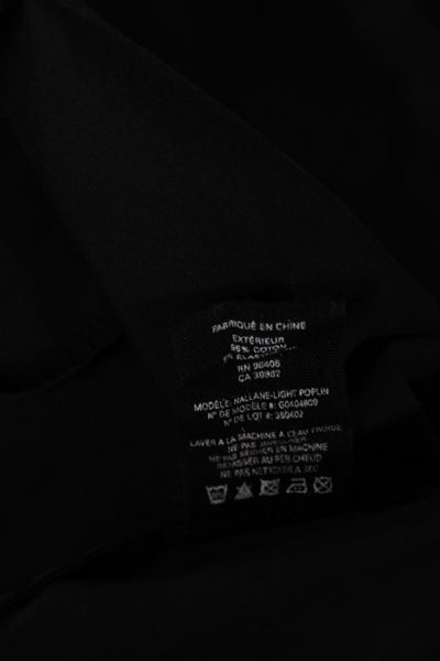 Theory Womens Shift Dress Black V Neck Sleeveless Cotton Size M