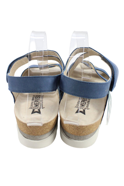Mephisto Womens Suede Orly Slingbacks Sandals Denim Blue Size 12