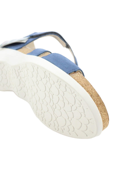 Mephisto Womens Suede Orly Slingbacks Sandals Denim Blue Size 12