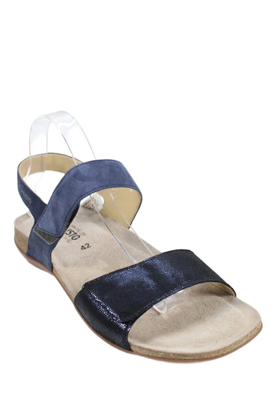 Mephisto Womens Slingbacks Agave Sandals Midnight Blue Size 12