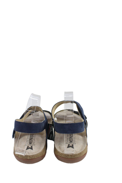 Mephisto Womens Slingbacks Agave Sandals Midnight Blue Size 12