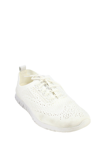 Zero Grand Cole Haan Womens Knit Lace Up Sneakers White Size 10 B